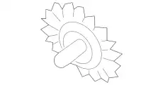 Threaded hook 9P1837359 PORSCHE