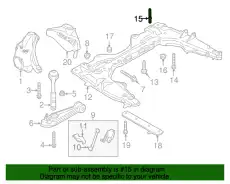Threaded pin PAF008737 PORSCHE