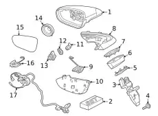 Wiring set for exterior mi 992972235AM PORSCHE