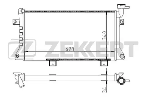 Радиатор системы охлаждения двигателя ZEKKERT MK1517