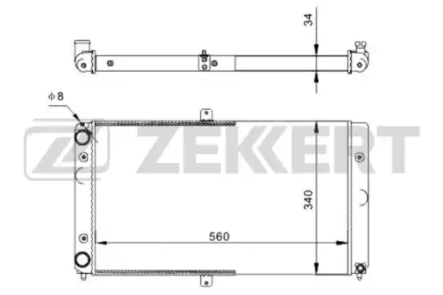 Радиатор системы охлаждения двигателя ZEKKERT MK1518
