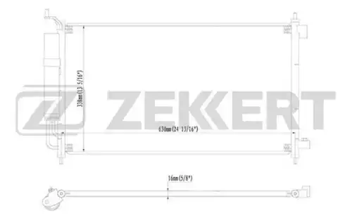 Радиатор кондиционера (конденсатор) ZEKKERT MK3056