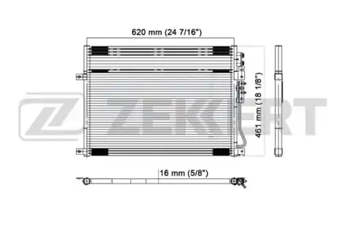 Радиатор кондиционера (конденсатор) ZEKKERT MK3150