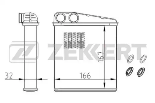 Радиатор печки ZEKKERT MK5121