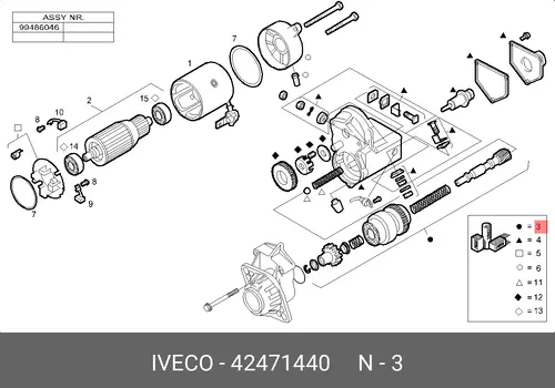 бендикс стартера!\Iveco Cursor 42471440