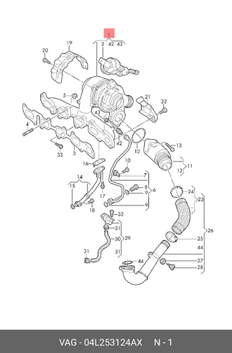 TURBOLADER 04L253124AX VAG
