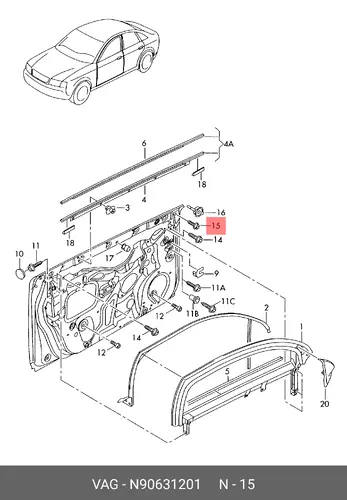 Гайка №10 N90631201 VAG