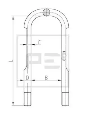 Стремянка рессоры PE 125.011-10A