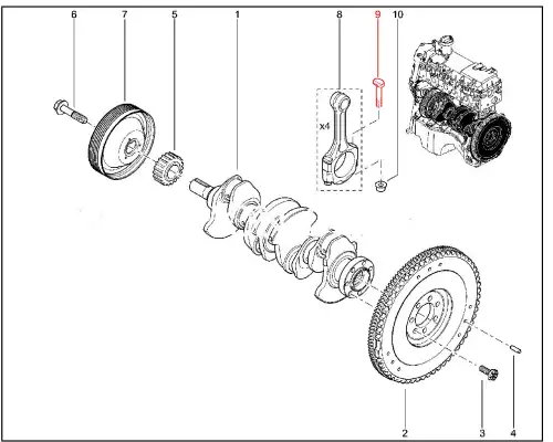 Болт шатуна 7700741822 LADA