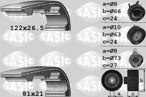 Комплект ремня ГРМ 1756040 SASIC