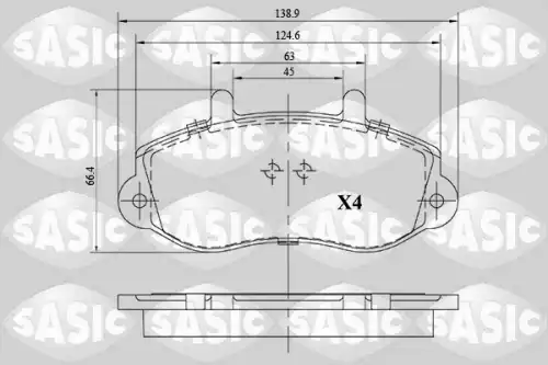 Тормозные колодки дисковые SASIC 6214033