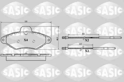 Тормозные колодки дисковые SASIC 6210043