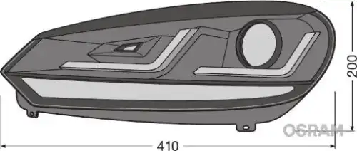 Фара OSRAM LEDHL102-BK
