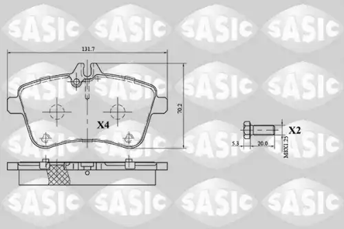 Тормозные колодки дисковые SASIC 6216034