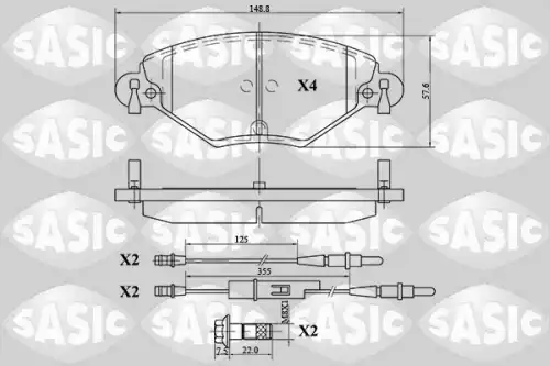 Тормозные колодки дисковые SASIC 6210035