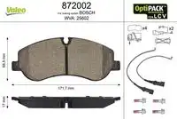 Тормозные колодки дисковые VALEO 872002