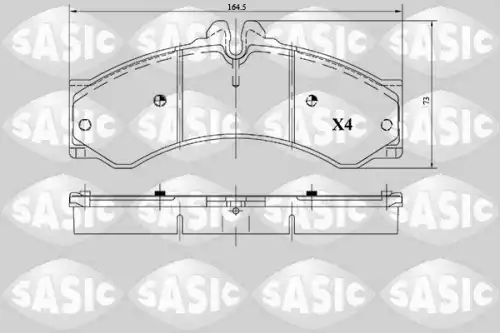 Тормозные колодки дисковые SASIC 6216087