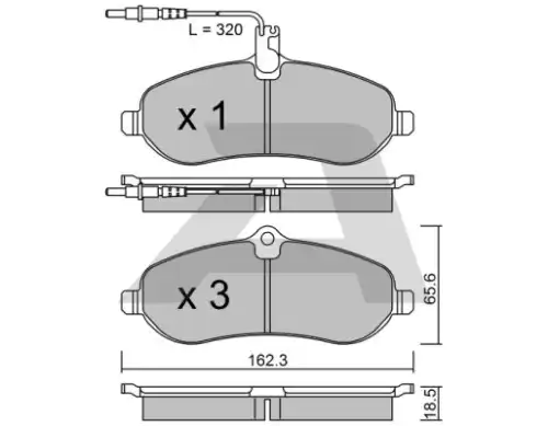 Тормозные колодки дисковые AISIN BPPE-1010