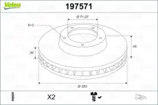 Тормозной диск VALEO 197571