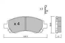 Тормозные колодки дисковые AISIN BPSB-1000