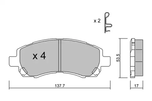 Тормозные колодки дисковые AISIN BPSB-1000