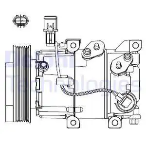 Компрессор, кондиционер CS20518 DELPHI