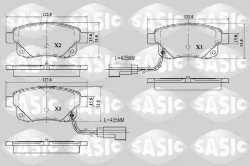 Тормозные колодки дисковые SASIC 6216032