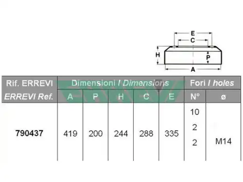 Тормозной барабан ERREVI 790437