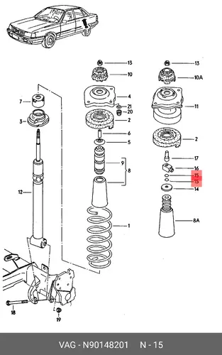 Уплотнительное кольцо N  90148201 VAG