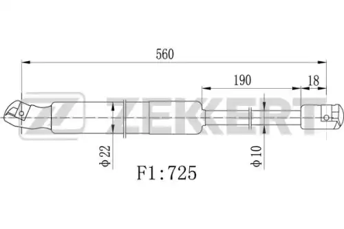 Амортизатор (упор) багажника ZEKKERT GF2421