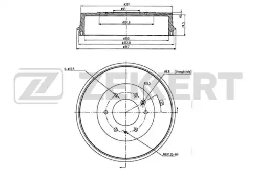Тормозной барабан ZEKKERT BS5526