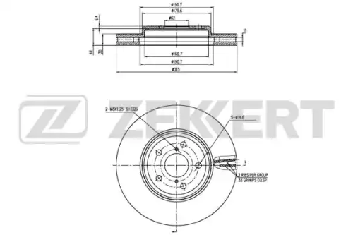 Тормозной диск ZEKKERT BS6070