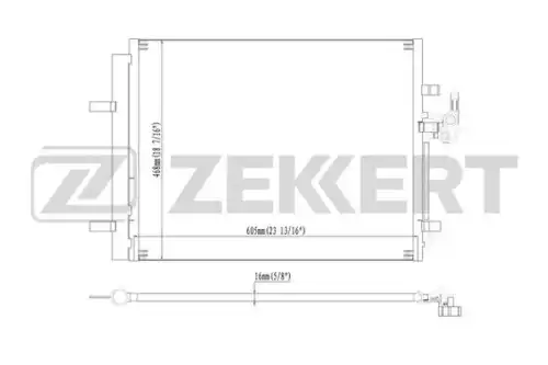 Радиатор кондиционера (конденсатор) ZEKKERT MK3172