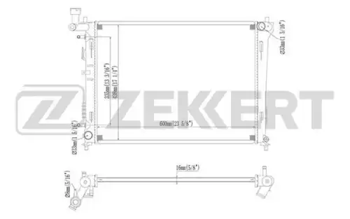 Радиатор системы охлаждения двигателя ZEKKERT MK1309