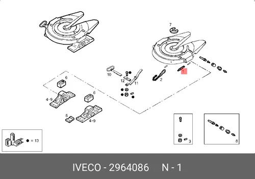 2964086 Пружина IVECO