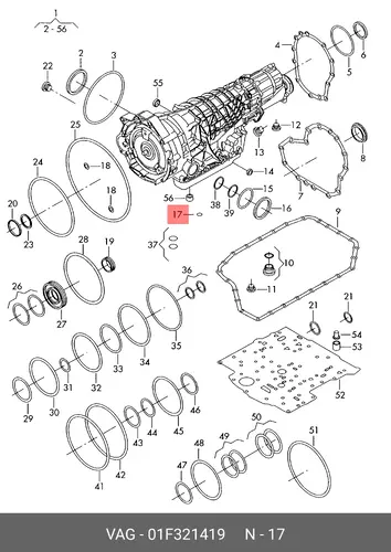 01F321419 Кольцо уплотнительное kz VAG