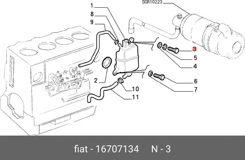 ВИНТ M8X20 16707134 FIAT