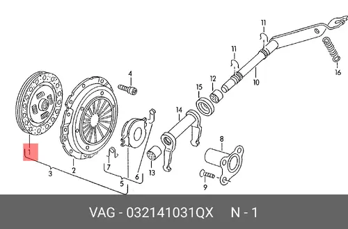 Диск сцепления VAG 032141031QX
