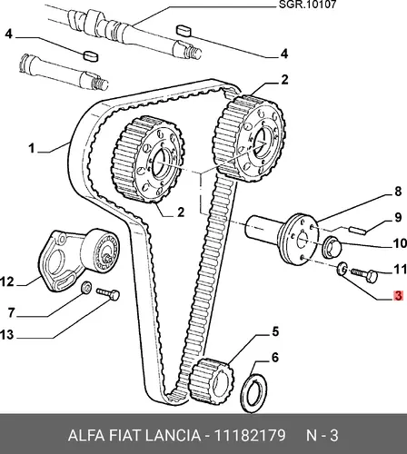 ПРЕДОХРАНИТЕЛЬНАЯ ШАЙБА 11182179 ALFA ROMEO