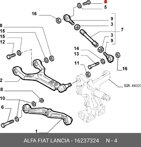 ВИНТ 16237324 ALFA ROMEO