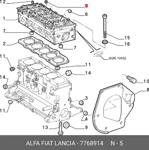 ПРОБКА M16X1,5 7768914 ALFA ROMEO