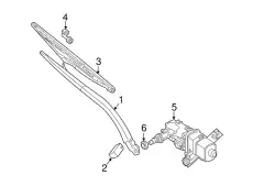Arm assembly-backlight wiper DKB102700 LAND ROVER