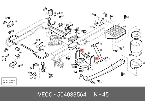 Стремянка рессоры IVECO 504083564
