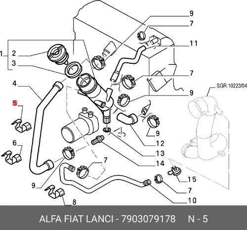 ХОМУТ 7903079178 LANCIA