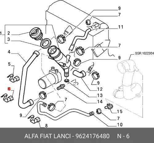 ХОМУТ 9624176480 LANCIA