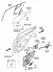 h panel assy-rear door module.rh внутренняя панель двери 83481F2000 HYUNDAI