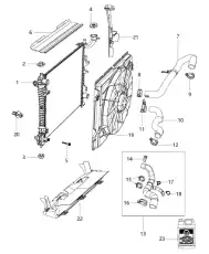 ISOLATOR RADIATOR UPPER 68084 175AA JEEP
