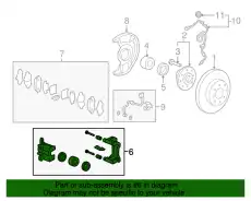 CALIPER SUB-ASSY., R. FR. 45018-TK6-A03 HONDA