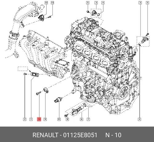 BOLT-FLG HEX 01125E8051 RENAULT