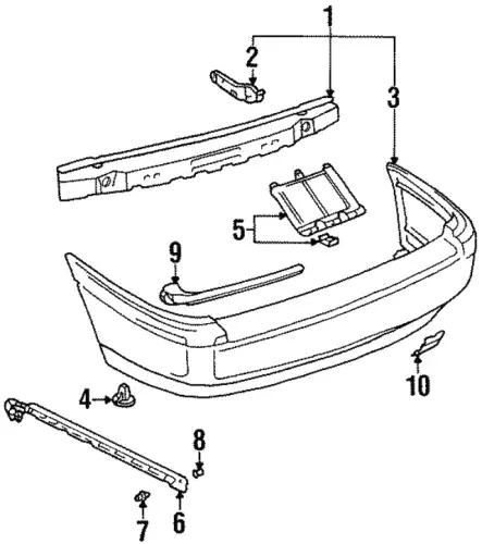 Кронштейн бампера 3A9807331D VAG